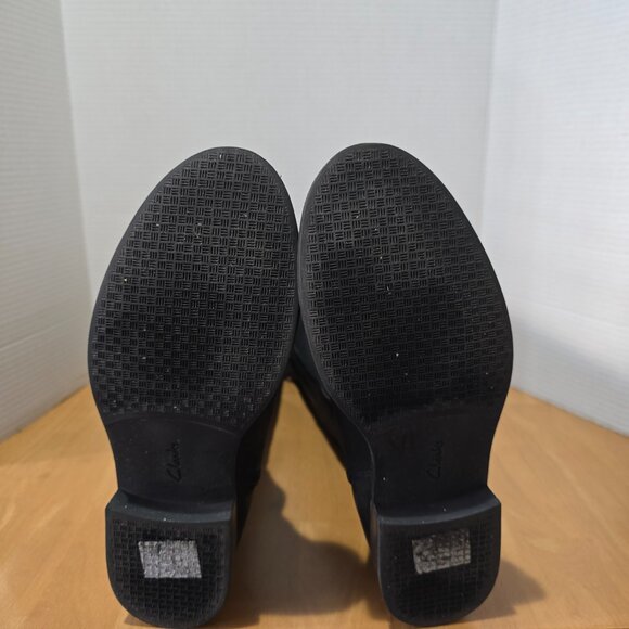 Clarks Collection Women's Ultimate Comfort Riding Boots Black Leather Size 11M - Picture 8 of 12